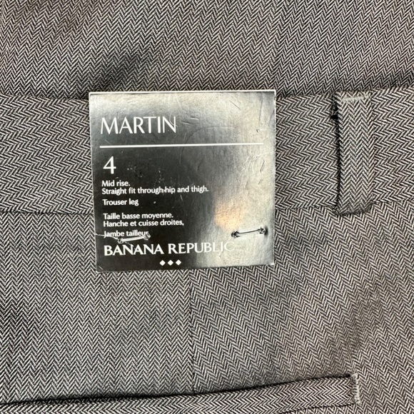 Banana Republic Gray Martin Fit Trousers Size 4 NWT - Picture 3 of 4